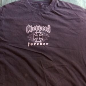 Black large size orange county chopper T-shirt